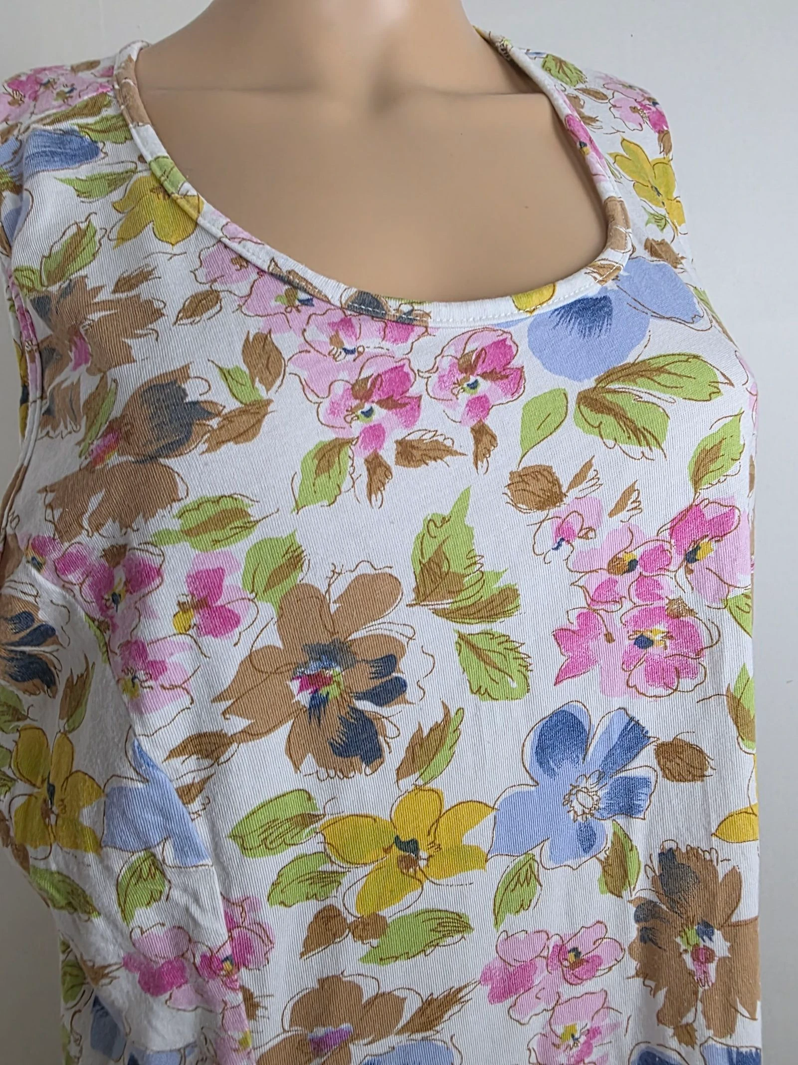 Vestido longo de verão fluido com estampa floral multicolorida 🍒vintage anos 90🍒46/48 – photo 3